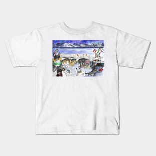 Chilling in the Japan Hot Pool Kids T-Shirt